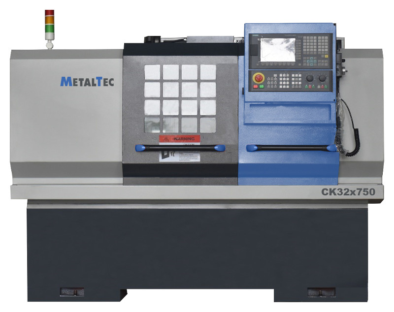 Токарный станок c чпу с горизонтальной станиной metaltec ck 32x750